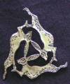 Hand made metal brooches. Size 60mm